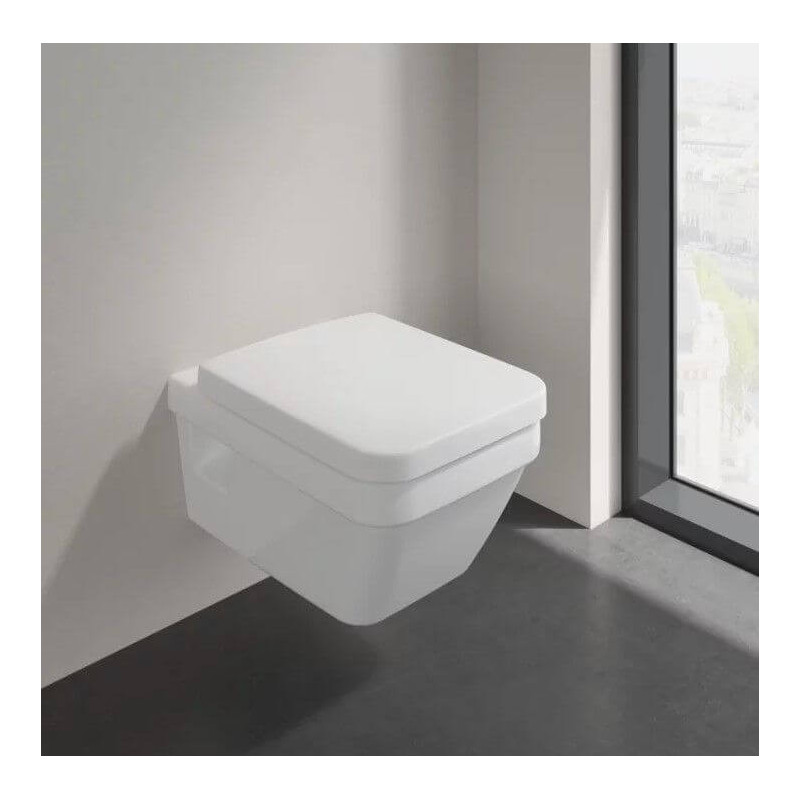 Miska WC Wisząca Bezrantowa Architektura DirectFlush 53x37 Z Deską Wolnoopadającą 5685HR01 Villeroy&Boch Miska WC Wisząca Bezrantowa Architektura DirectFlush 53x37 Z Deską Wolnoopadającą 5685HR01 Villeroy&Boch