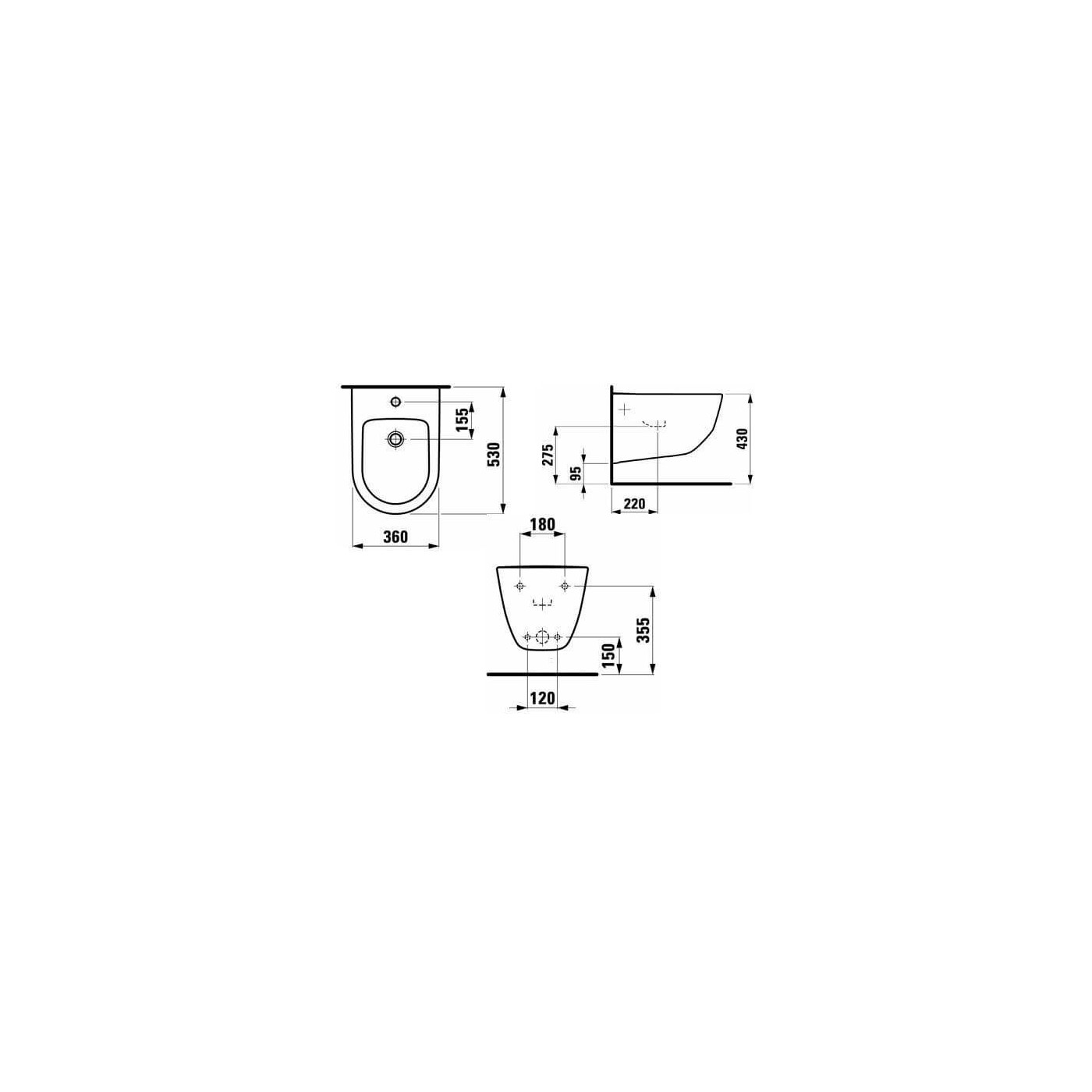 Bidet Podwieszany 360x530 mm Z Otworem Na Baterię Na Środku Pro A Biały H8309520003021 Laufen Bidet Podwieszany 360x530 mm Z Otworem Na Baterię Na Środku Pro A Biały H8309520003021 Laufen