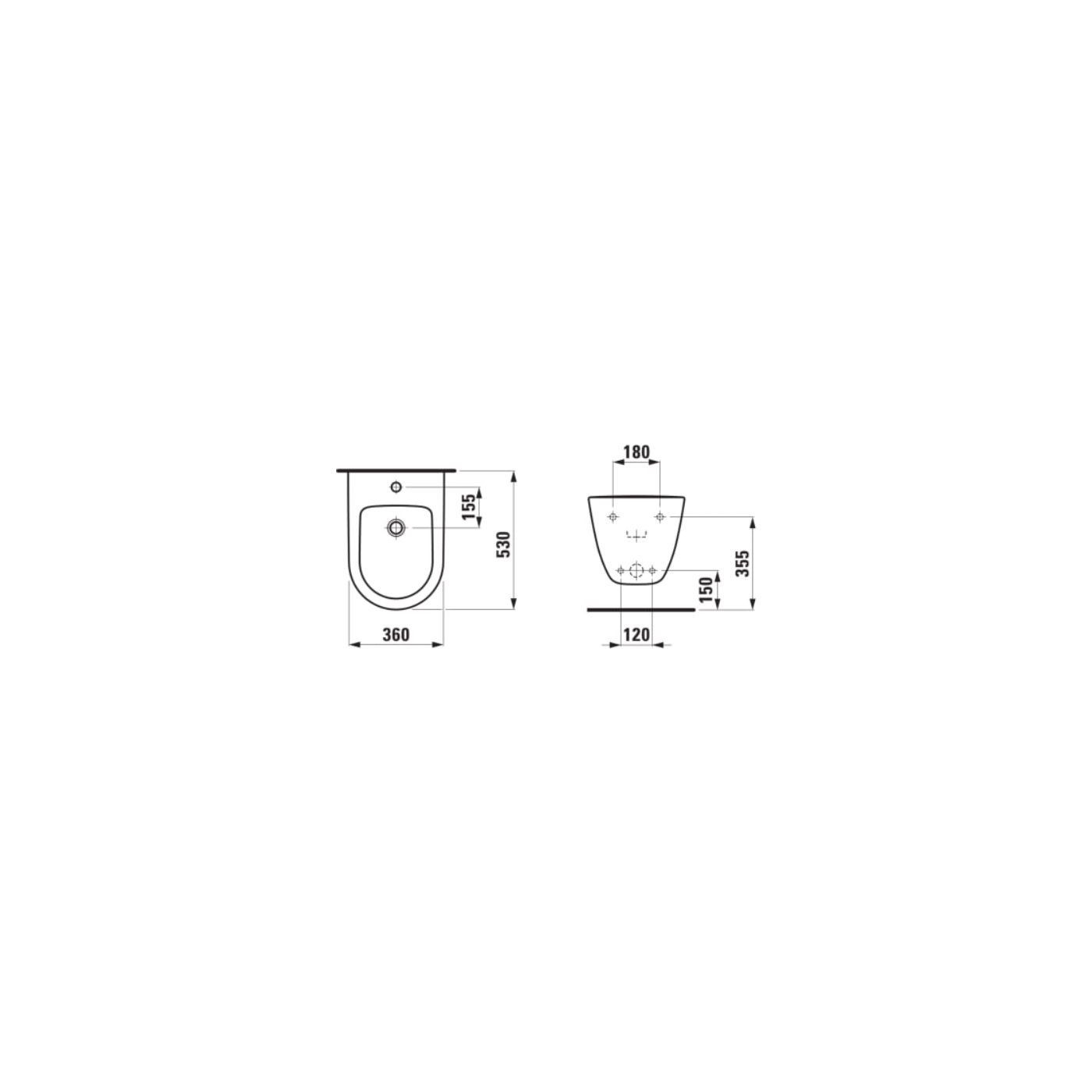 Bidet Podwieszany 360x530 mm Z Otworem Na Baterię Na Środku Pro A Biały H8309520003021 Laufen Bidet Podwieszany 360x530 mm Z Otworem Na Baterię Na Środku Pro A Biały H8309520003021 Laufen