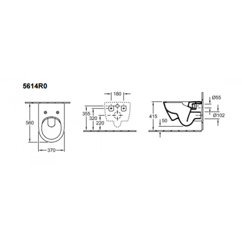 Miska Podwieszana Bezrantowa 56x37 Subway 2.0 5614R001 Villeroy&Boch Miska Podwieszana Bezrantowa 56x37 Subway 2.0 5614R001 Villeroy&Boch