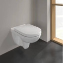 Miska WC Wisząca Bezrantowa O.Novo 56x36 Z Deską Wolnoopadającą 5660HR01 Villeroy&Boch Miska WC Wisząca Bezrantowa O.Novo 56x36 Z Deską Wolnoopadającą 5660HR01 Villeroy&Boch