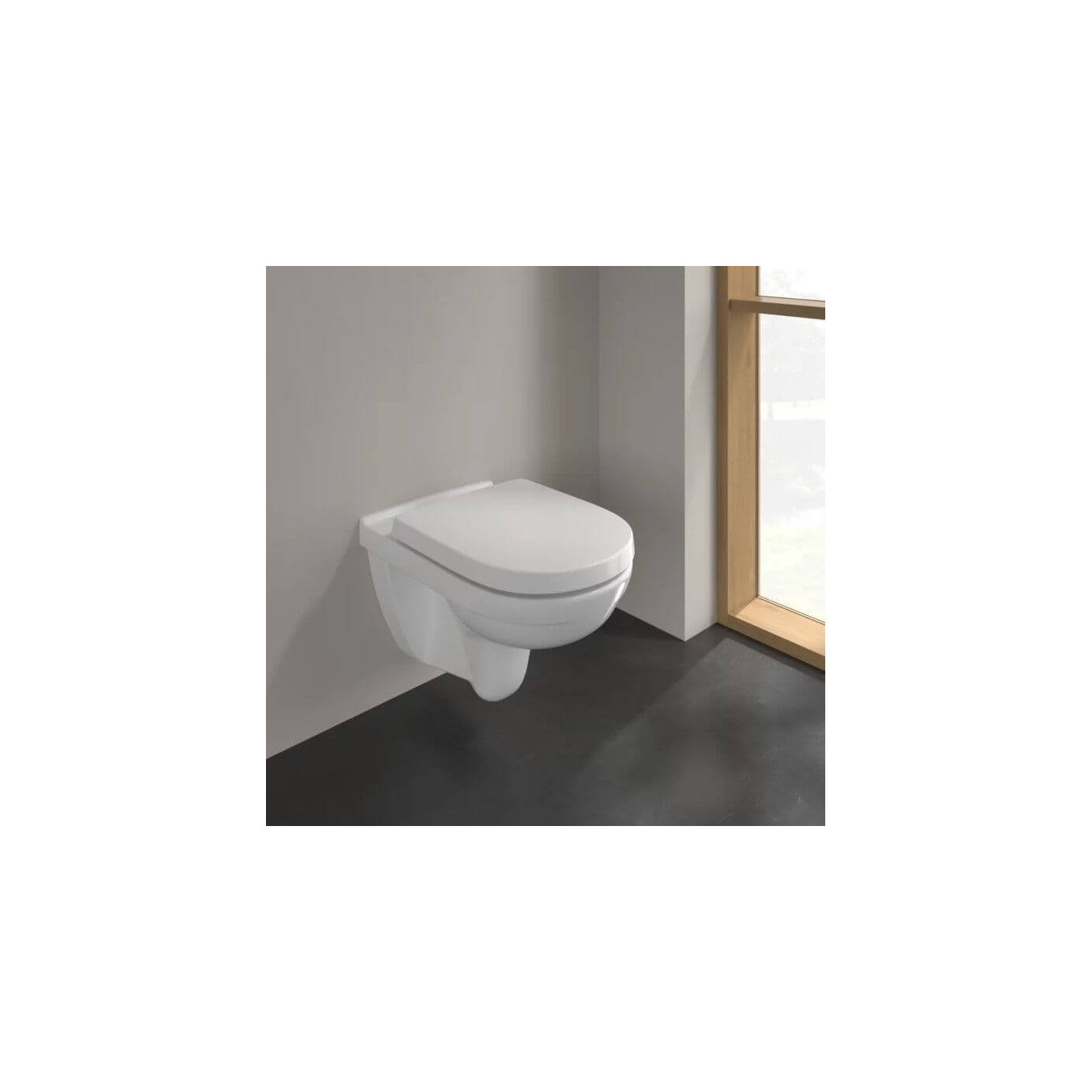 Miska WC Wisząca Bezrantowa O.Novo 56x36 Z Deską Wolnoopadającą 5660HR01 Villeroy&Boch Miska WC Wisząca Bezrantowa O.Novo 56x36 Z Deską Wolnoopadającą 5660HR01 Villeroy&Boch