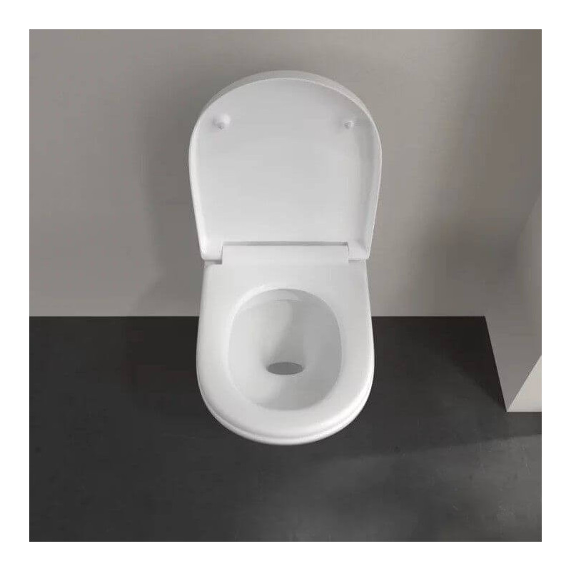 Miska WC Wisząca Bezrantowa O.Novo 56x36 Z Deską Wolnoopadającą 5660HR01 Villeroy&Boch Miska WC Wisząca Bezrantowa O.Novo 56x36 Z Deską Wolnoopadającą 5660HR01 Villeroy&Boch