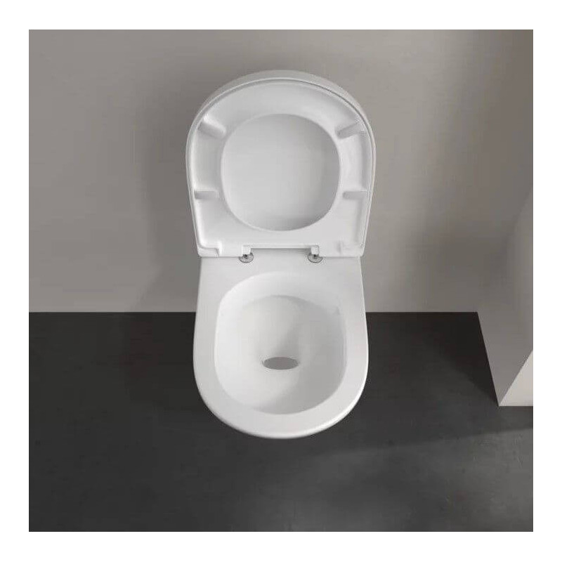 Miska WC Wisząca Bezrantowa O.Novo 56x36 Z Deską Wolnoopadającą 5660HR01 Villeroy&Boch Miska WC Wisząca Bezrantowa O.Novo 56x36 Z Deską Wolnoopadającą 5660HR01 Villeroy&Boch