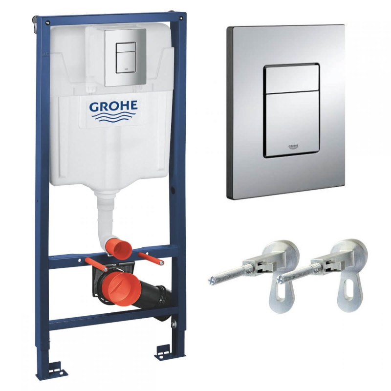 Stelaż Podtynkowy + Przycisk Skate Cosmopolitan + Wsporniki Rapid SL 3w1 38772001 Grohe Stelaż Podtynkowy + Przycisk Skate Cosmopolitan + Wsporniki Rapid SL 3w1 38772001 Grohe