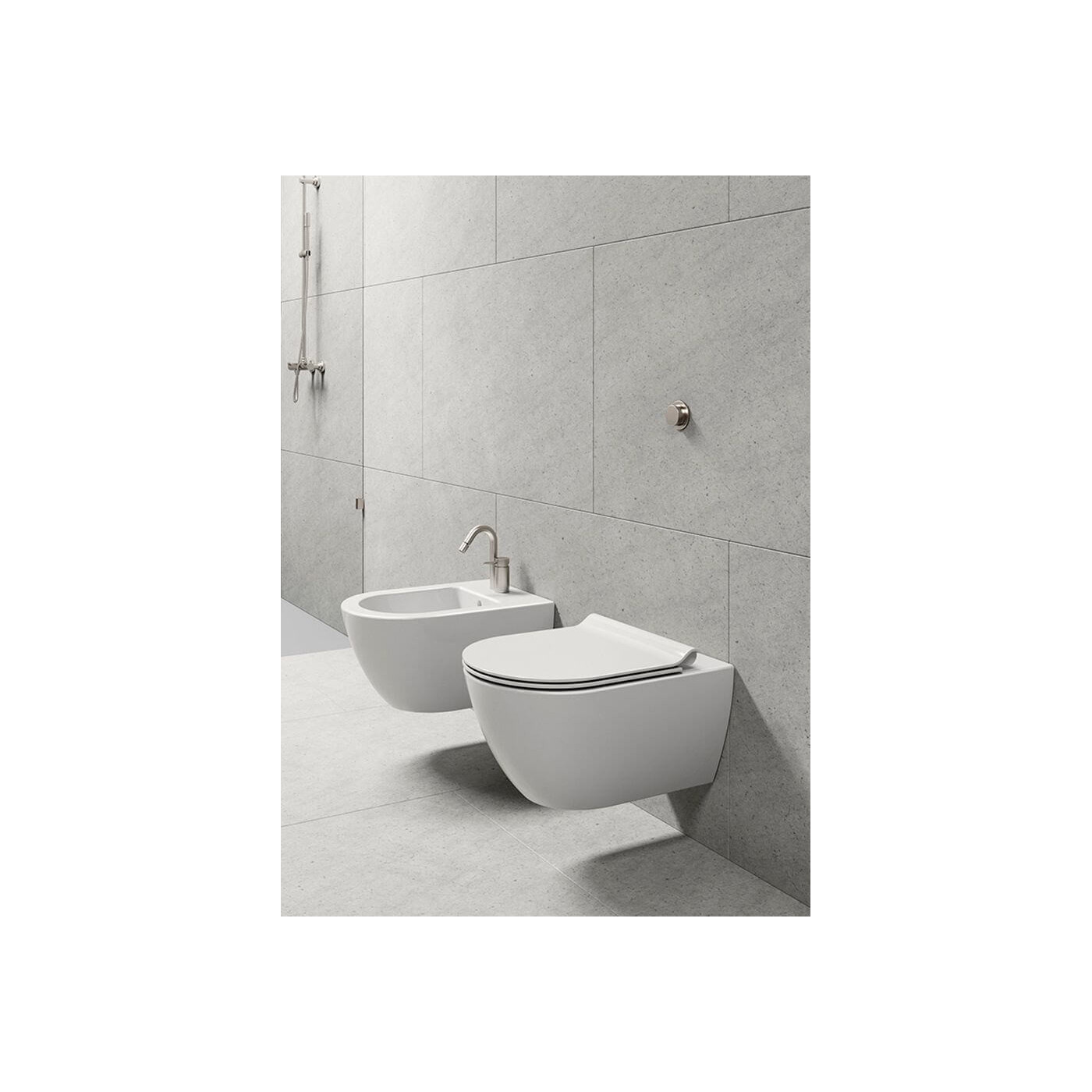 Bidet Podwieszany Pura 55 + Zestaw Montażowy 55x36 8865111+FISR GSI Bidet Podwieszany Pura 55 + Zestaw Montażowy 55x36 8865111+FISR GSI