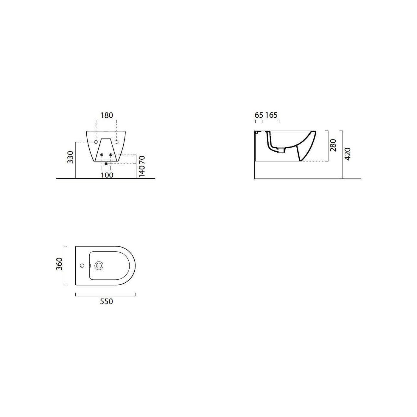 Bidet Podwieszany Pura 55 + Zestaw Montażowy 55x36 8865111+FISR GSI Bidet Podwieszany Pura 55 + Zestaw Montażowy 55x36 8865111+FISR GSI