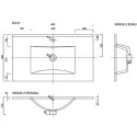 Umywalka Wpuszczana w Blat Plan 80 cm L1724 Defra Umywalka Wpuszczana w Blat Plan 80 cm L1724 Defra
