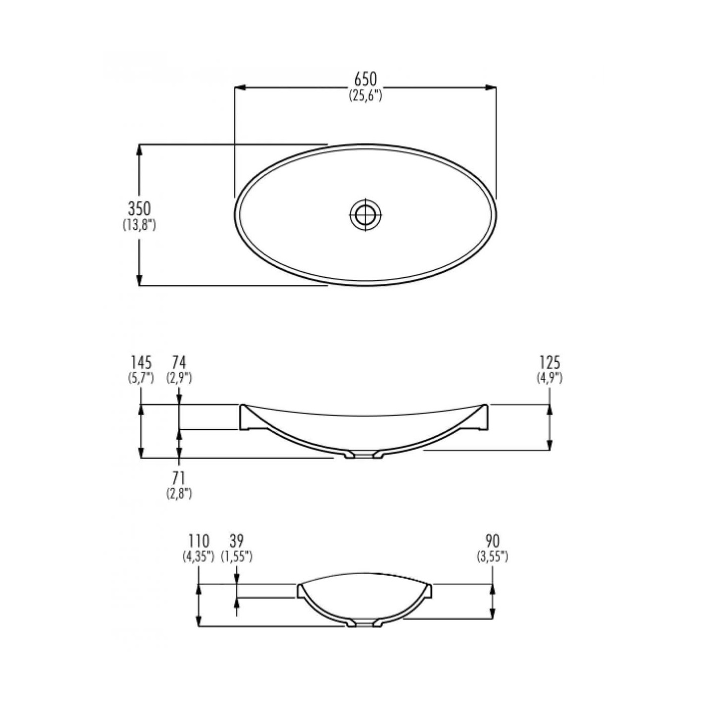Umywalka Wpuszczana W Blat Spool 65x35 C53301 Palazzani Umywalka Wpuszczana W Blat Spool 65x35 C53301 Palazzani