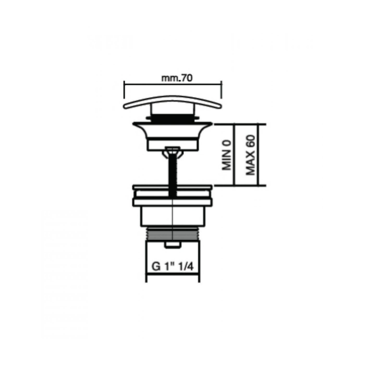 Korek Kwadratowy Klik-Klak 050CLQ Trend Armatura Korek Kwadratowy Klik-Klak 050CLQ Trend Armatura
