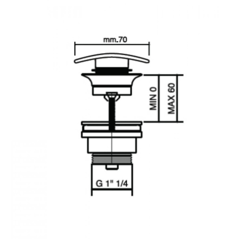 Korek Kwadratowy Klik-Klak 050CLQ Trend Armatura Korek Kwadratowy Klik-Klak 050CLQ Trend Armatura