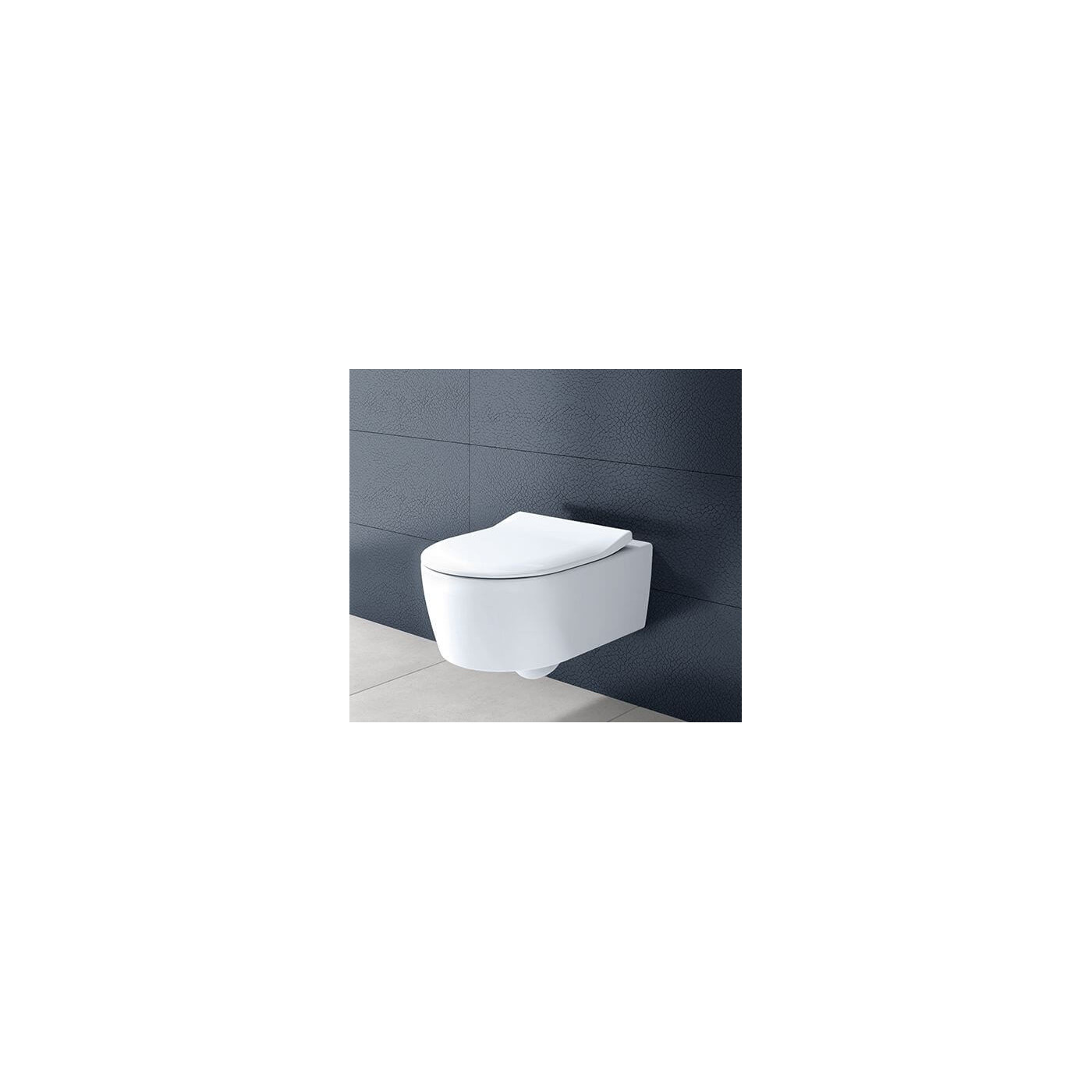 Miska WC Wisząca Bezkołnierzowa Avento 53x37 Z Deską Wolnoopadającą Slim 5656RS01 Villeroy&Boch Miska WC Wisząca Bezkołnierzowa Avento 53x37 Z Deską Wolnoopadającą Slim 5656RS01 Villeroy&Boch