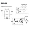 Miska WC Wisząca Bezkołnierzowa Avento 53x37 Z Deską Wolnoopadającą Slim 5656RS01 Villeroy&Boch Miska WC Wisząca Bezkołnierzowa Avento 53x37 Z Deską Wolnoopadającą Slim 5656RS01 Villeroy&Boch