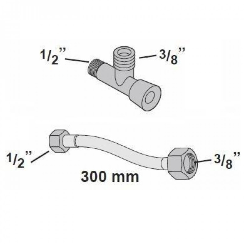 Zestaw Przyłączeniowy Do Deski ViClean V9901900 Villeroy&Boch Zestaw Przyłączeniowy Do Deski ViClean V9901900 Villeroy&Boch