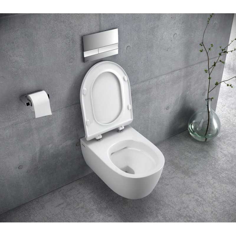 Miska WC Bezrantowa Z Deską Wolnoopadającą Doto Pure-Rim 48 CEEX.1404.485.WH Excellent Miska WC Bezrantowa Z Deską Wolnoopadającą Doto Pure-Rim 48 CEEX.1404.485.WH Excellent