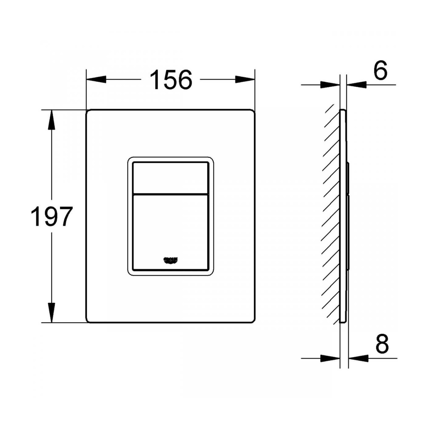 Przycisk Uruchamiający Ze Szklaną Płytką Skate Cosmopolitan Aksamitna Czerń 38845KS0 Grohe Przycisk Uruchamiający Ze Szklaną Płytką Skate Cosmopolitan Aksamitna Czerń 38845KS0 Grohe