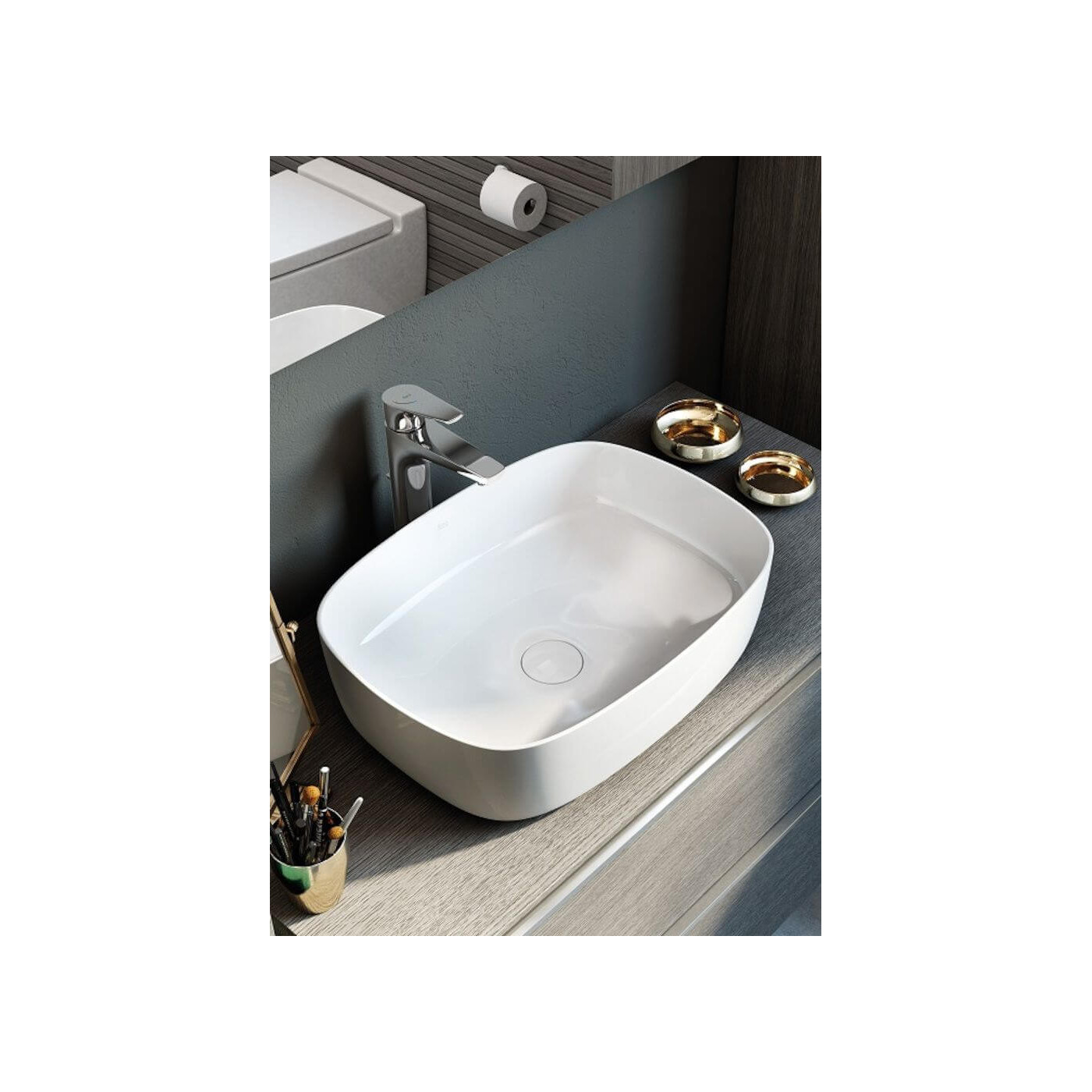 Umywalka Nablatowa Inspira Soft 50x37 A327500000 Roca Umywalka Nablatowa Inspira Soft 50x37 A327500000 Roca