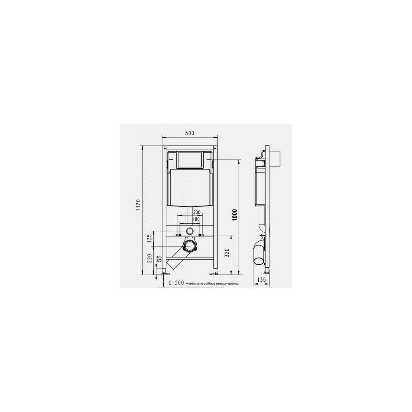 Stelaż WC Jomotech 112 + Wsporniki 174-91100700-00 Werit Jomo Stelaż WC Jomotech 112 + Wsporniki 174-91100700-00 Werit Jomo