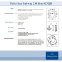 Deska WC Wolnoopadająca Subway 2.0 Slim 9M78S101 Villeroy&Boch Deska WC Wolnoopadająca Subway 2.0 Slim 9M78S101 Villeroy&Boch
