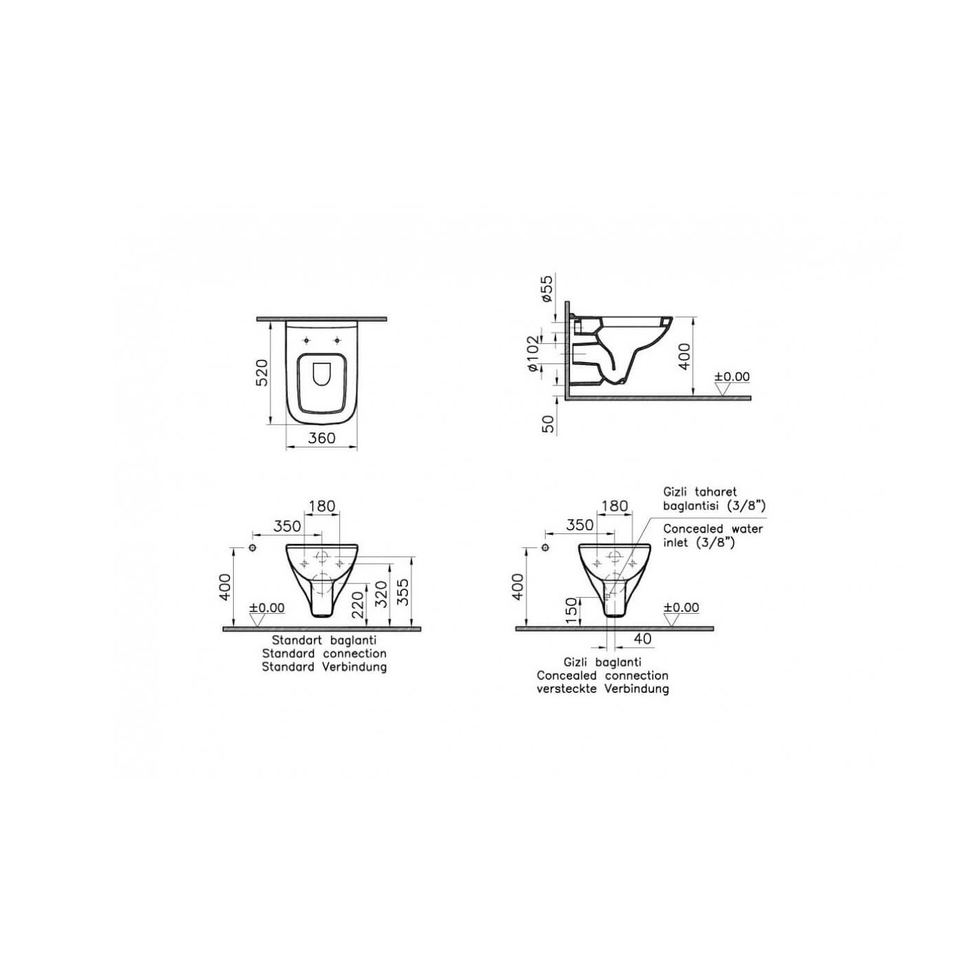 Miska Wisząca New S20 5507L003-0101 Vitra Miska Wisząca New S20 5507L003-0101 Vitra