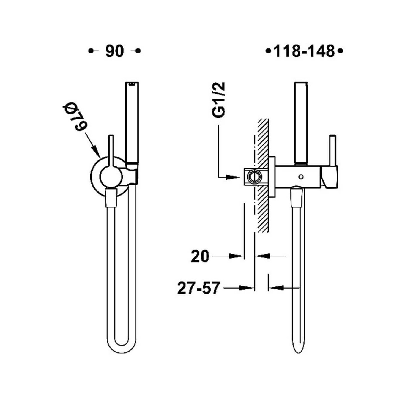 Bateria Bidetowa Study Złoto 134123OR Tres Bateria Bidetowa Study Złoto 134123OR Tres