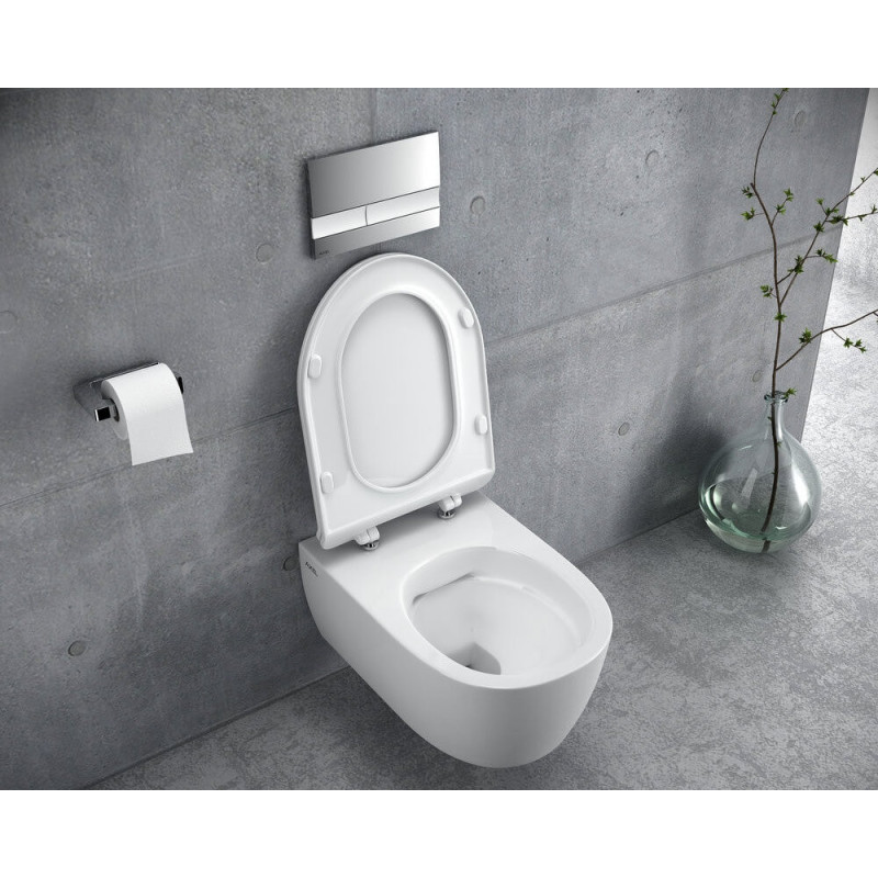 Miska WC Bezrantowa Z Deską Wolnoopadającą Doto Pure-Rim 54 CEEX.1404.545.WH Excellent Miska WC Bezrantowa Z Deską Wolnoopadającą Doto Pure-Rim 54 CEEX.1404.545.WH Excellent