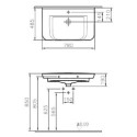 Umywalka 80x48,5 Sento Compact 5947B003-0001 Vitra Umywalka 80x48,5 Sento Compact 5947B003-0001 Vitra