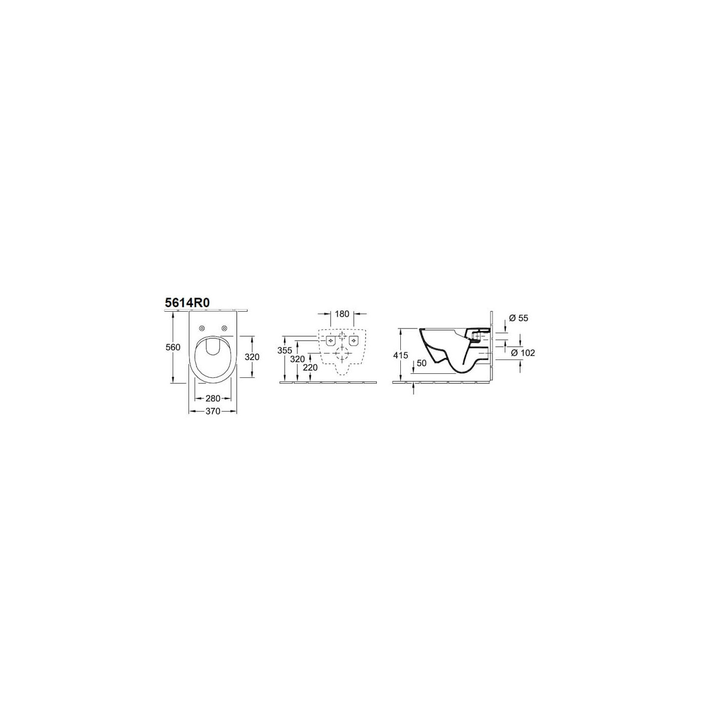 Miska WC Wisząca Bezrantowa Subway 2.0 CombiPack 56,5x37 Z Deską 5614R201 Villeroy&Boch Miska WC Wisząca Bezrantowa Subway 2.0 CombiPack 56,5x37 Z Deską 5614R201 Villeroy&Boch