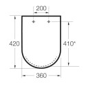 Deska WC Twarda Hall Compacto 42x36 A801620004 Roca Deska WC Twarda Hall Compacto 42x36 A801620004 Roca