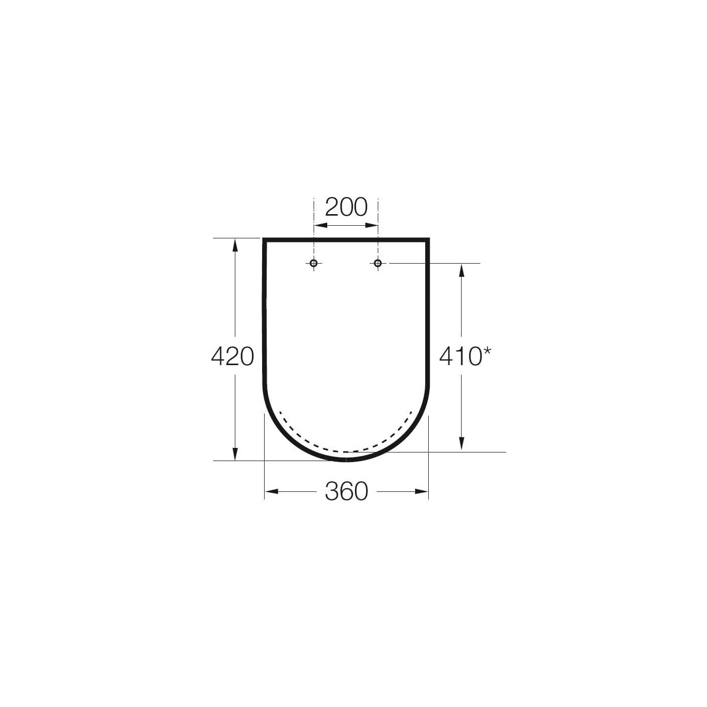 Deska WC Twarda Hall Compacto 42x36 A801620004 Roca Deska WC Twarda Hall Compacto 42x36 A801620004 Roca
