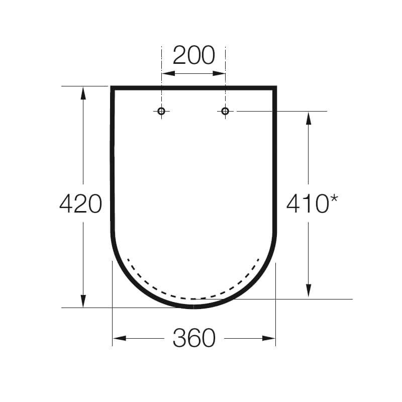 Deska WC Twarda Hall Compacto 42x36 A801620004 Roca Deska WC Twarda Hall Compacto 42x36 A801620004 Roca