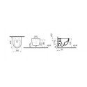Miska Wisząca Bezrantowa Sento 49cm 7747B003-0075 Vitra Miska Wisząca Bezrantowa Sento 49cm 7747B003-0075 Vitra