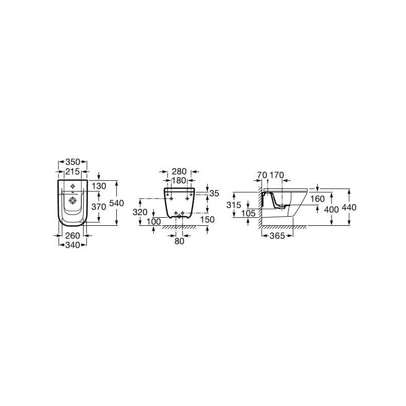 Bidet Wiszący Z Ukrytmi Mocowaniami Gap A357476000 Roca Bidet Wiszący Z Ukrytmi Mocowaniami Gap A357476000 Roca