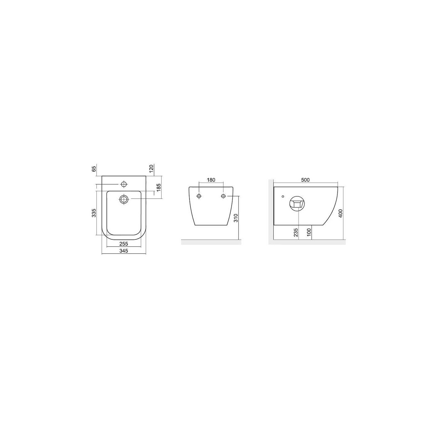 Bidet Wiszący Ness CENL.3506.500.WH Excellent Bidet Wiszący Ness CENL.3506.500.WH Excellent