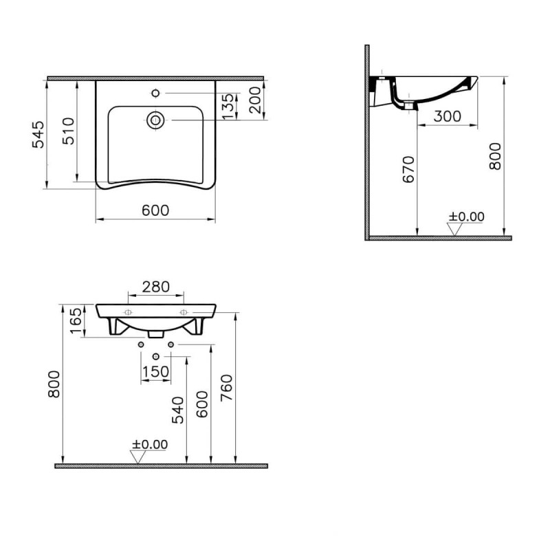 Umywalka Dla Osób Niepełnosprawnych 60x54,5 S20 5289B003-0001 Vitra Umywalka Dla Osób Niepełnosprawnych 60x54,5 S20 5289B003-0001 Vitra