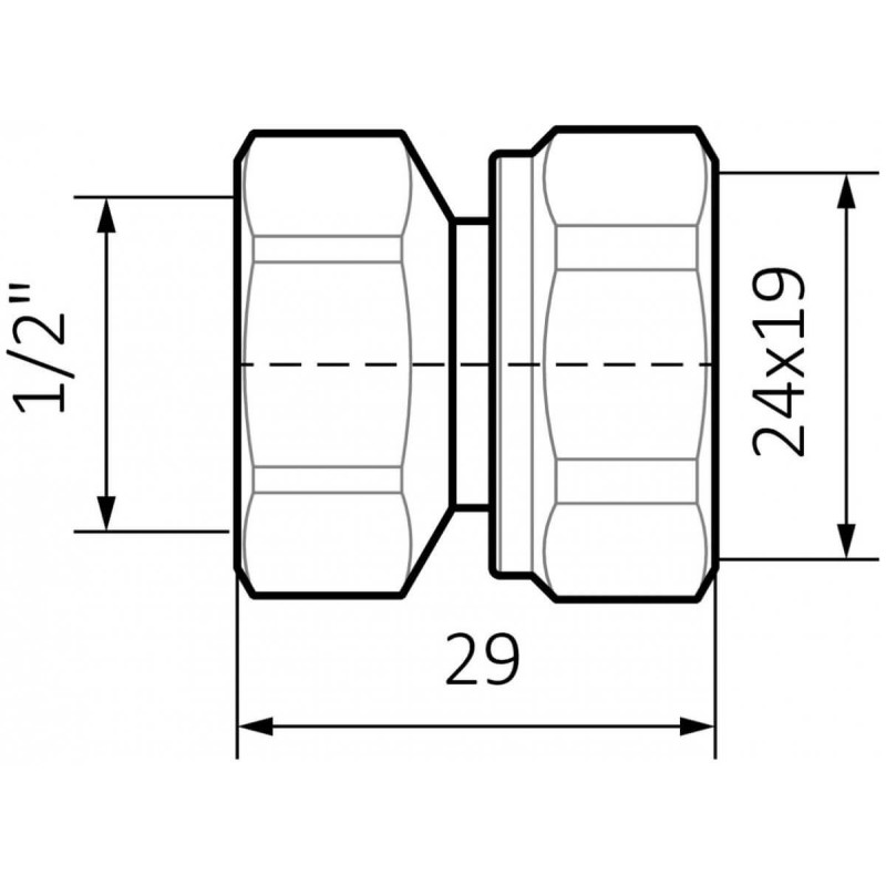 Adapter Na Stal Chrom 24x19 TGACR007 Terma Adapter Na Stal Chrom 24x19 TGACR007 Terma