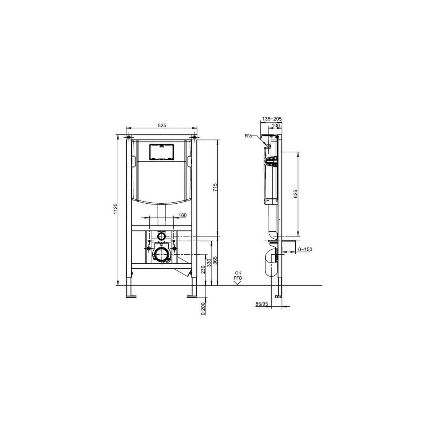 Stelaż Podtynkowy Viconnect H112 92246100 Villeroy&Boch Stelaż Podtynkowy Viconnect H112 92246100 Villeroy&Boch