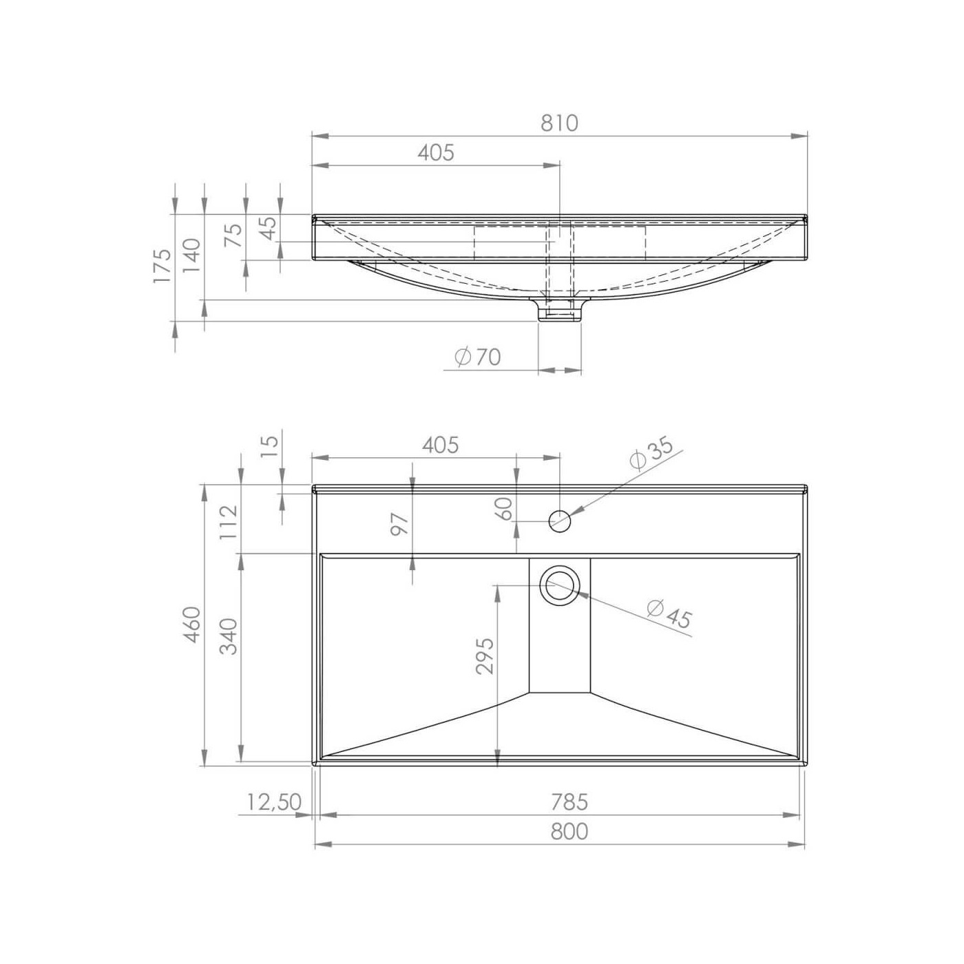 Umywalka Maxxi 80x46 145810 Elita Umywalka Maxxi 80x46 145810 Elita