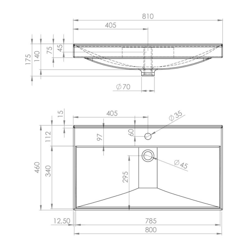 Umywalka Maxxi 80x46 145810 Elita Umywalka Maxxi 80x46 145810 Elita