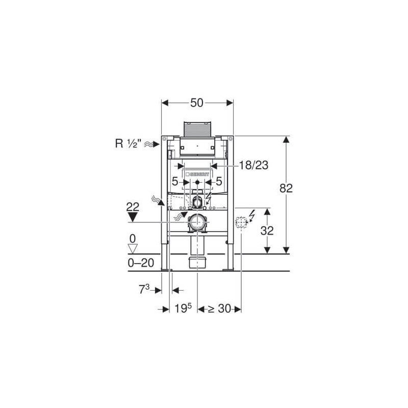 Stelaż Podtynkowy Duofix Do Misek WC Ze Spłuczką Omega 12cm 111.003.00.1 Geberit Stelaż Podtynkowy Duofix Do Misek WC Ze Spłuczką Omega 12cm 111.003.00.1 Geberit