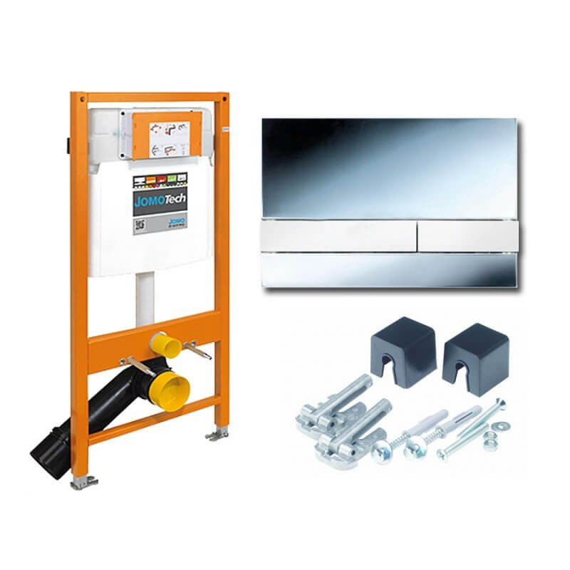 Stelaż JOMOTech Do Muszli Wiszącej Ze Wspornikami I Przyciskiem Exclusive 2.0 Chrom Połysk 174-91101300-00 Werit Jomo Stelaż JOMOTech Do Muszli Wiszącej Ze Wspornikami I Przyciskiem Exclusive 2.0 Chrom Połysk 174-91101300-00 Werit Jomo