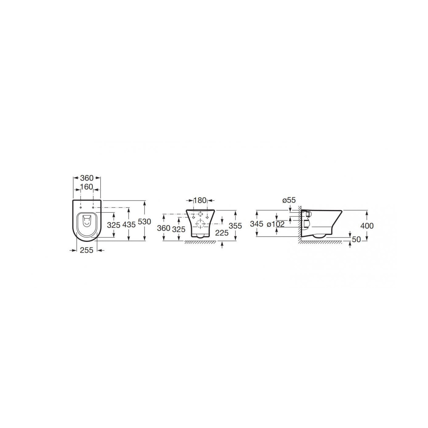 Miska WC Nexo Rimless A34664L000 Roca Miska WC Nexo Rimless A34664L000 Roca
