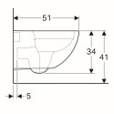 Muszla Wisząca 51x35 Acanto 500.600.01.2 Geberit Muszla Wisząca 51x35 Acanto 500.600.01.2 Geberit