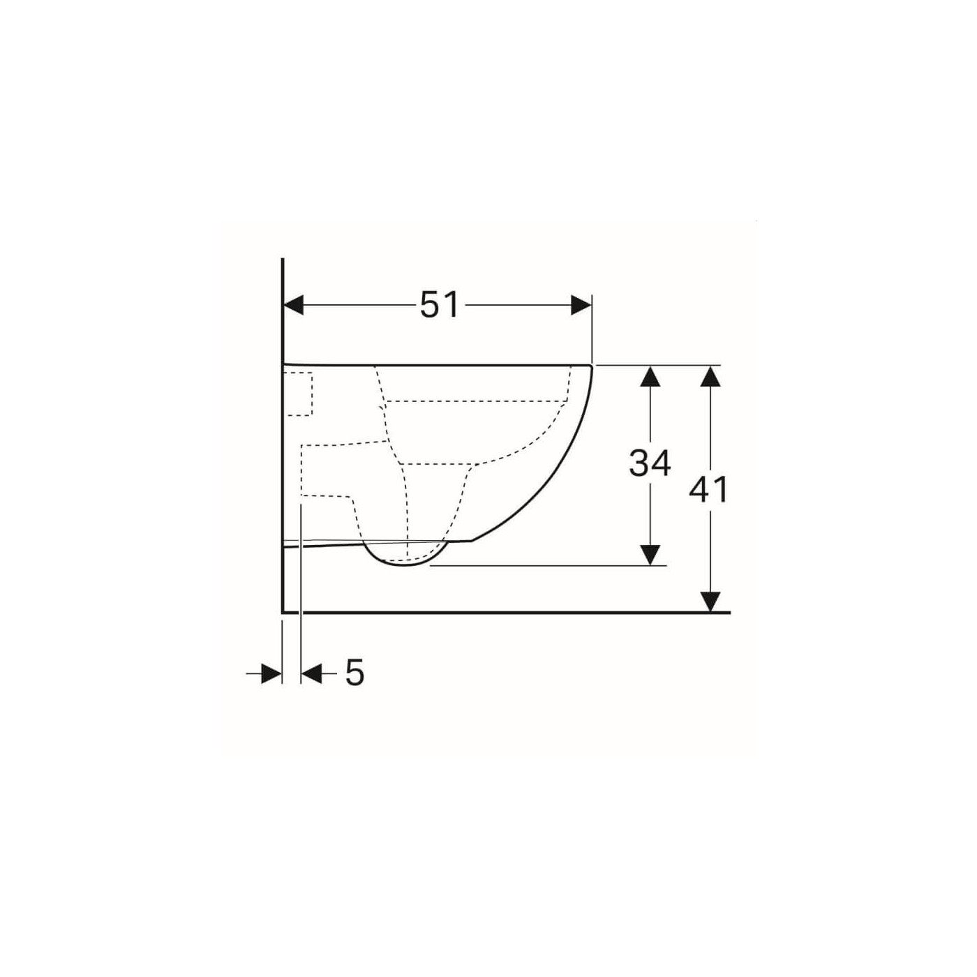 Muszla Wisząca 51x35 Acanto 500.600.01.2 Geberit Muszla Wisząca 51x35 Acanto 500.600.01.2 Geberit