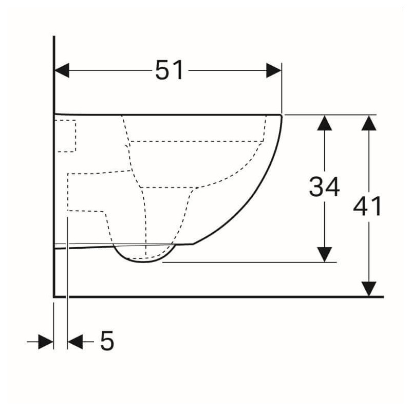 Muszla Wisząca 51x35 Acanto 500.600.01.2 Geberit Muszla Wisząca 51x35 Acanto 500.600.01.2 Geberit