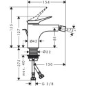Bateria Bidetowa Vivenis Chrom 75200000 Hansgrohe Bateria Bidetowa Vivenis Chrom 75200000 Hansgrohe