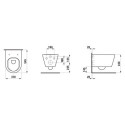 Miska WC Podwieszana Rimless 545x370 mm Kartell Biały H8203370000001 Laufen Miska WC Podwieszana Rimless 545x370 mm Kartell Biały H8203370000001 Laufen