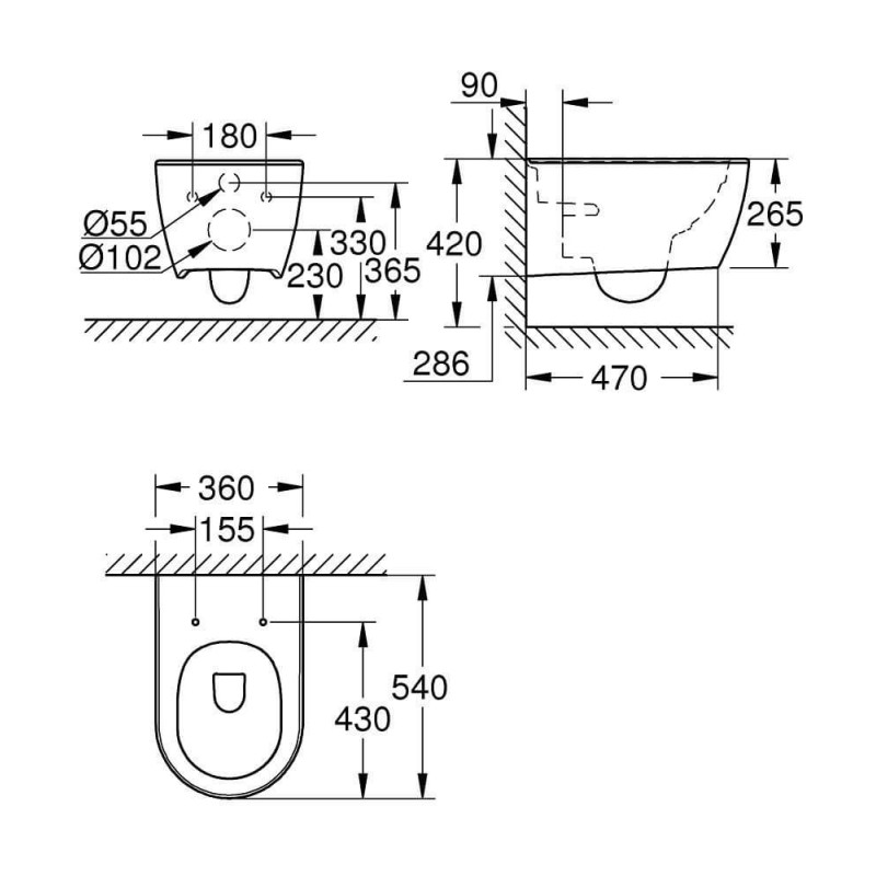 Miska WC Wisząca Essence Biel Alpejska 3957100H Grohe Miska WC Wisząca Essence Biel Alpejska 3957100H Grohe