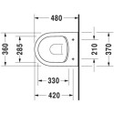Miska WC Wisząca Compact Rimless Me By Starck 37x48 Biały 2530090000 Duravit Miska WC Wisząca Compact Rimless Me By Starck 37x48 Biały 2530090000 Duravit
