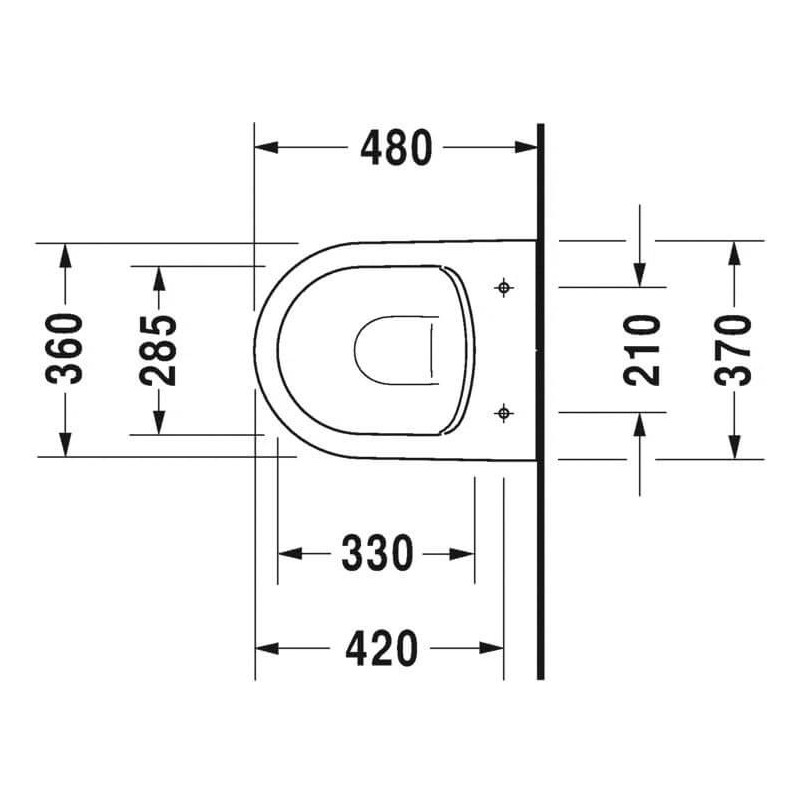 Miska WC Wisząca Compact Rimless Me By Starck 37x48 Biały 2530090000 Duravit Miska WC Wisząca Compact Rimless Me By Starck 37x48 Biały 2530090000 Duravit